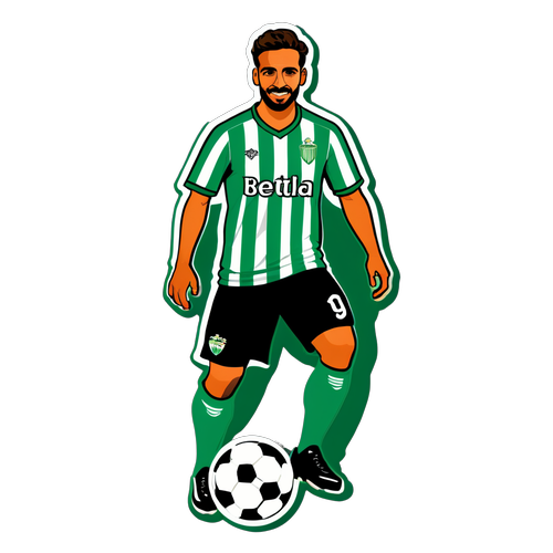 Sticker van Real Betis Sevilla met voetballer