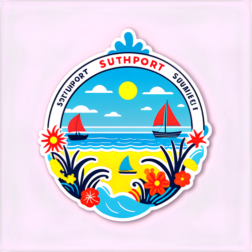 Discover the Vibrant Charm of Southport: The Must-Have Sticker That Captures Seaside Bliss!