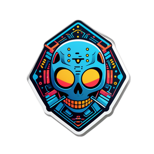 Digital Skalle Sticker