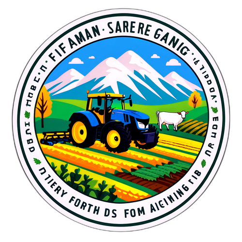 Traditionelles Stickerdesign mit landwirtschaftlichen Sprichwörtern für den Februar