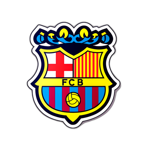 โลโก้ทีมฟุตบอลบาร์เซโลนาในสไตล์ร่วมสมัย