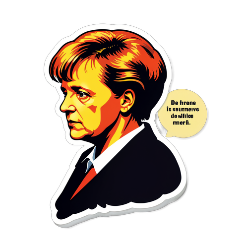 Minimalist Aufkleber von Angela Merkel