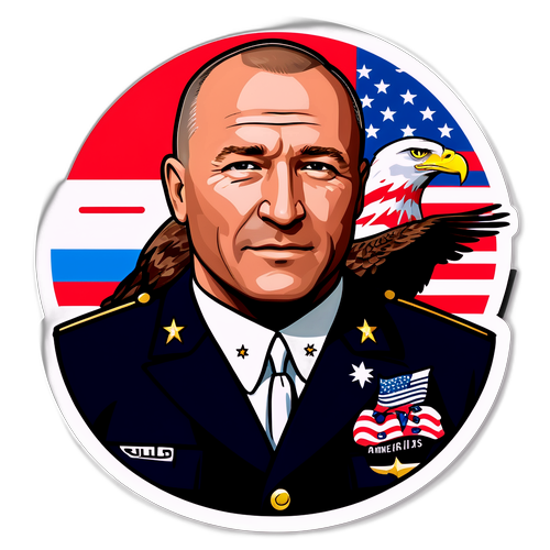 Patriotisk klistremerke med Clay Higgins