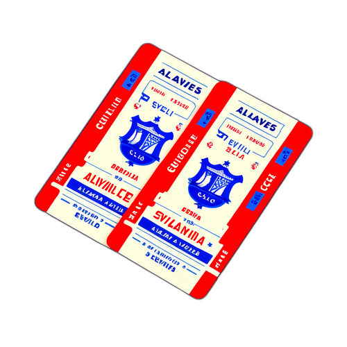 Reka Bentuk Tiket Retro untuk Perlawanan Mengingat Alavés vs Sevilla