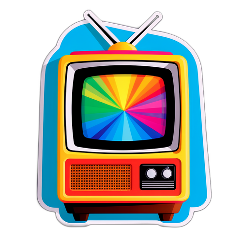 Adesivo della Serata TV Vintage