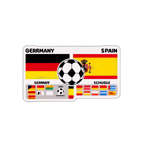 Voetbalschema Duitsland tegen Spanje