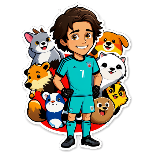Yann Sommer ja suloiset eläinhahmot