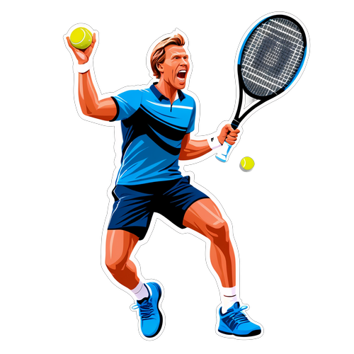 Sejren Er Herren! Peter Lundgren Forkælet af Tennisformer I Glitrende Øjeblik!