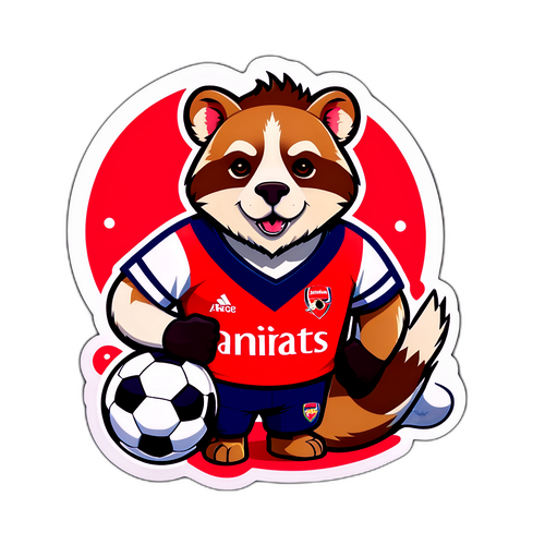 아스널 팬 동물 캐릭터 스티커