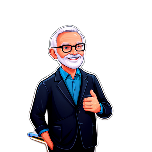 An Artistic Rendering of Andrew Abbott with a Playful Touch