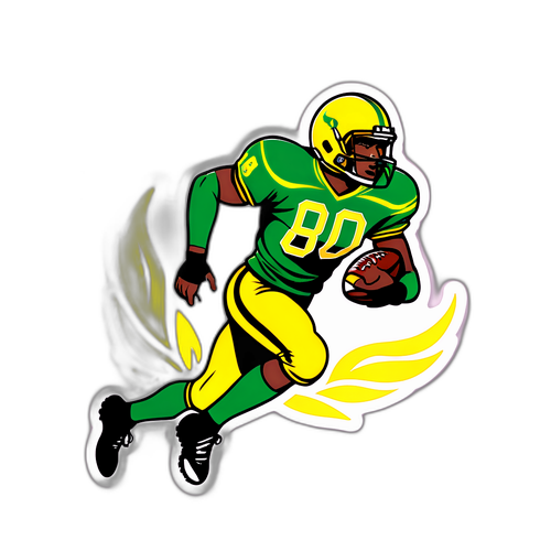 นักฟุตบอลที่วิ่งอย่างมุ่งมั่นบนสนาม