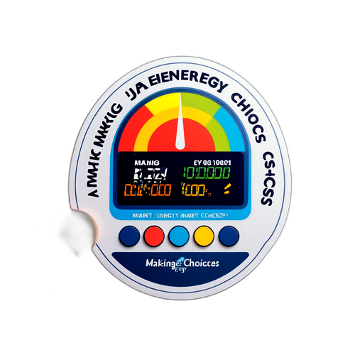 Sticker van een digitale energiemeter