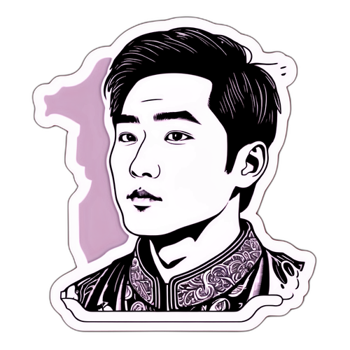 로태욱 현대 미술 초상화 스티커