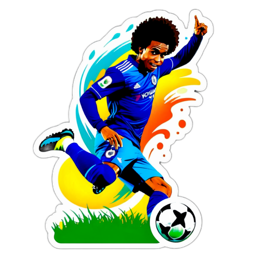 Stiker Estêvão Willian di Lapangan