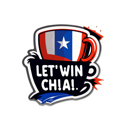 Adhesivo de Taza de Chile "¡Vamos a Ganar!"