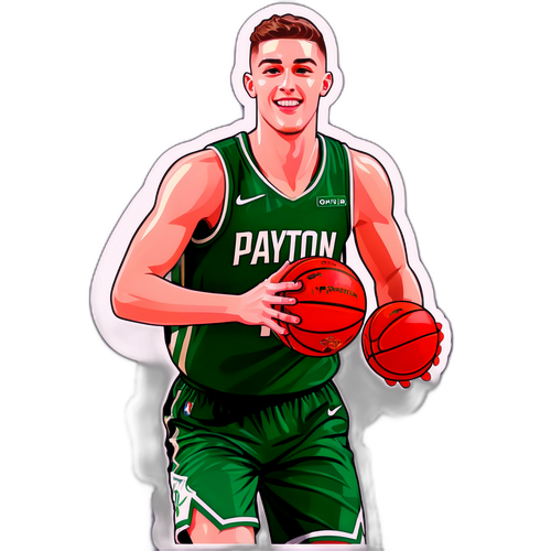 Playful Sticker of Payton Pritchard in Action