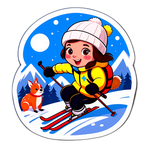 Adesivo Invernale di Sport invernali