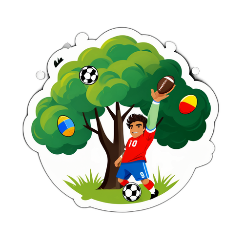 Stiker Diego Gómez: Cinta Bola Sepak dan Alam