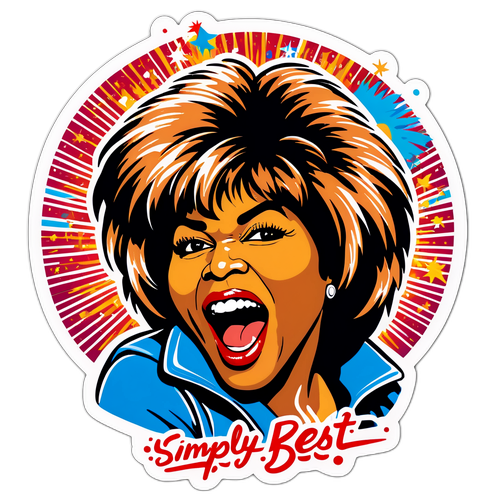 Sticker de Tina Turner en acción