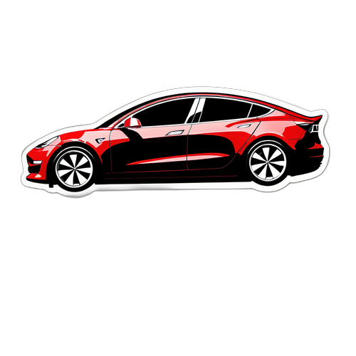 Tesla Model 3 - Tyylikäs ja moderni tarra