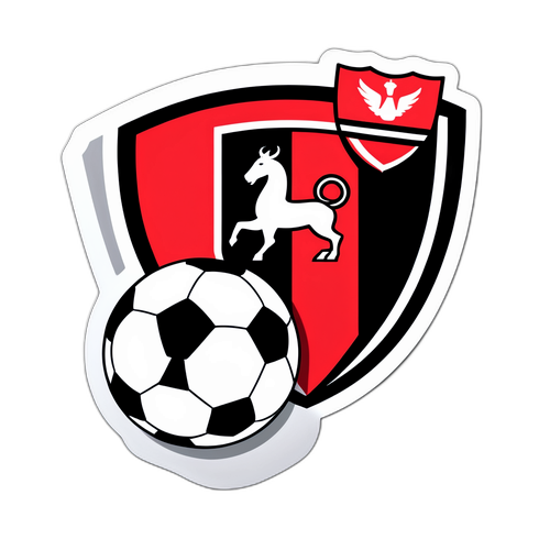 Jednoduchá, ale výrazná nálepka s logy Bournemouth a Arsenalu