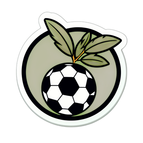 Piłka nożna i gałązka oliwna