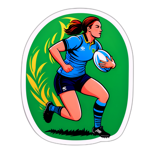 Dynamic Rugby Action Portrait