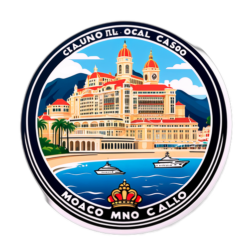 Luksusowy sticker reprezentujący Monako