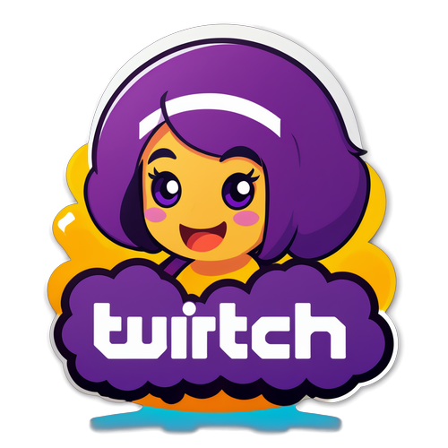 Ετικέτα με το λογότυπο του Twitch