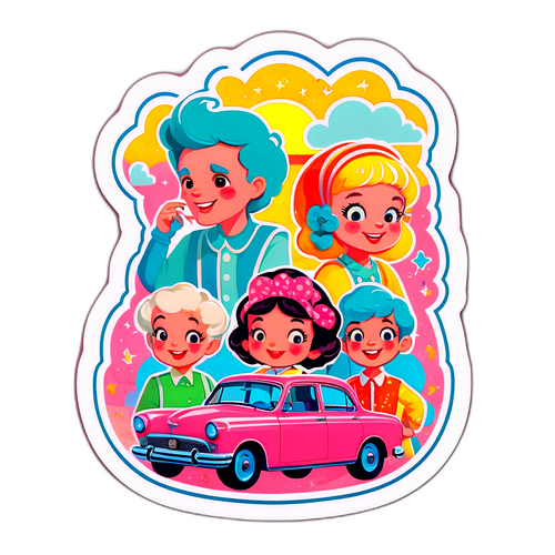 Retro nálepka inspirovaná sérií Vypravej