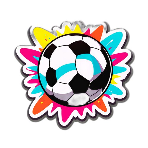 En leken design av en fotball med teksten 'Semenyo Scores!'