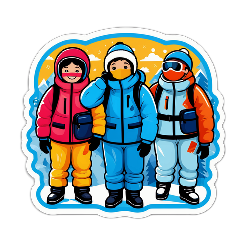 冬季通勤新选择的幽默插图