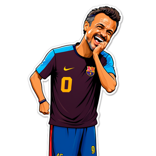 Caricatură amuzantă a lui Luis Enrique