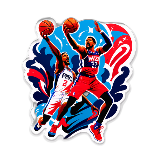 Jogo de Basquete Dinâmico: 76ers vs Wizards