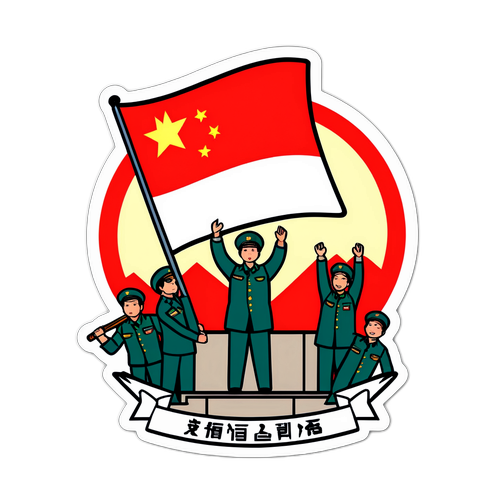 天安门升旗仪式贴纸