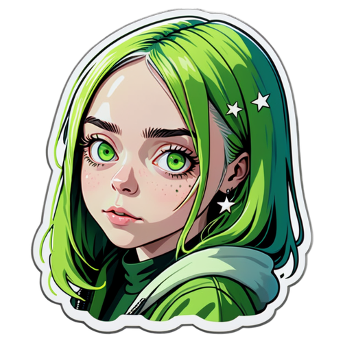 Betoverende Billie Eilish Sticker