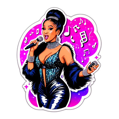 Cardi B Glamour Sticker