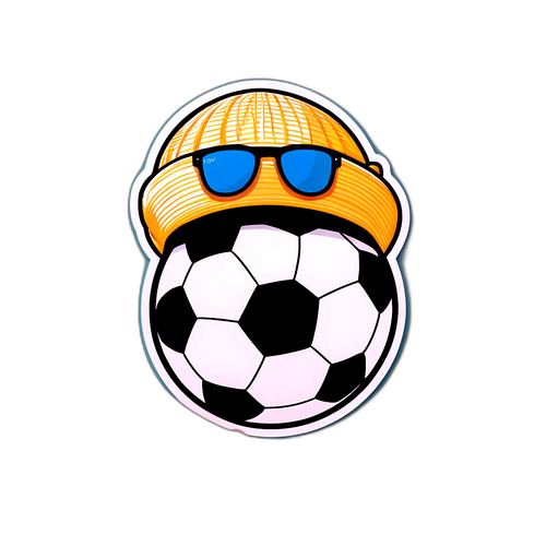 מדבקת חופש עם כדורגל