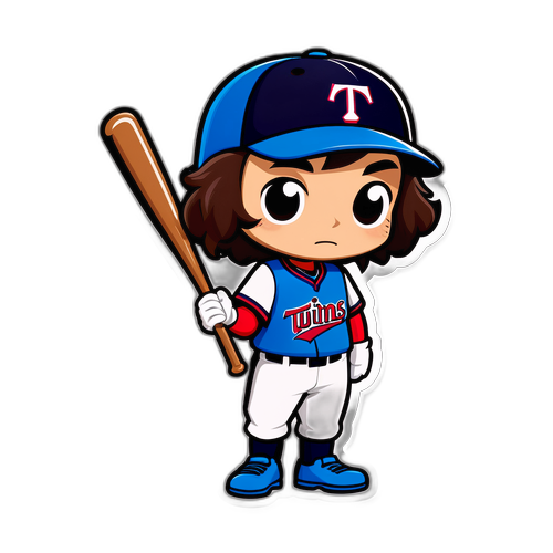 野球ユニフォームを着たキャラクター
