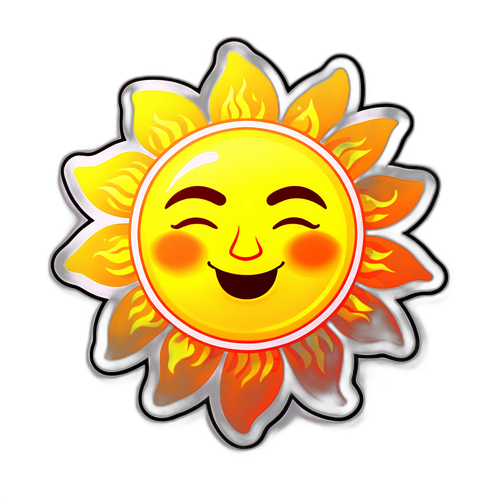 Солнце с закрытыми глазами от яркости и надписью 'Сияй по своим правилам'