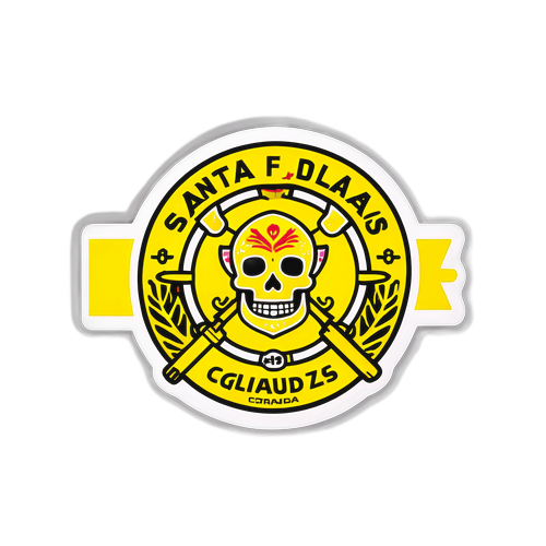 Sticker diseño ilustrando el momento clave de Santa Fe - Águilas Doradas