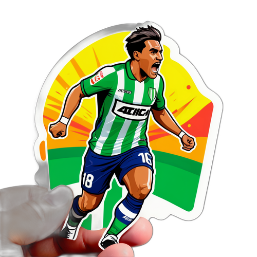 Sticker Colorido de la Pasión del Fútbol