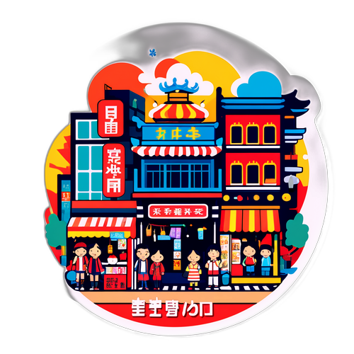 西門町城市風景貼紙