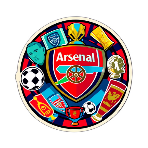 עיצוב אמנותי של כדורגל המייצג את ארסנל