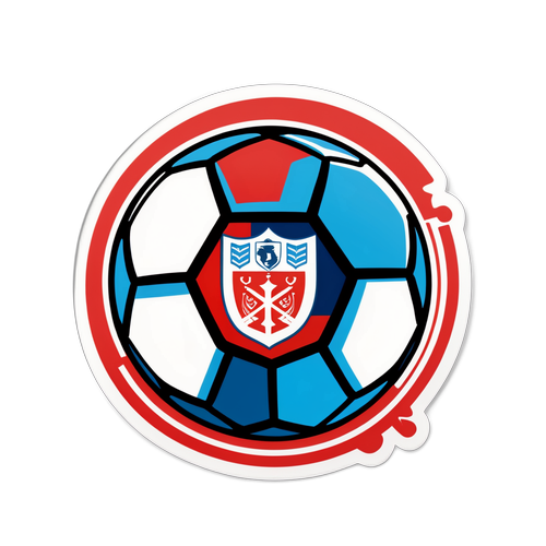 Sticker de bal de fútbol: Independiente y Belgrano