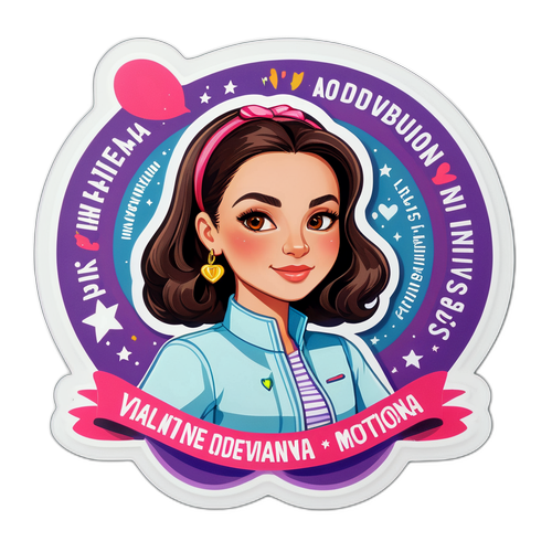 Наліпка у формі магніту для Валентини Підвербної з її цитатами про мотивацію та успіх