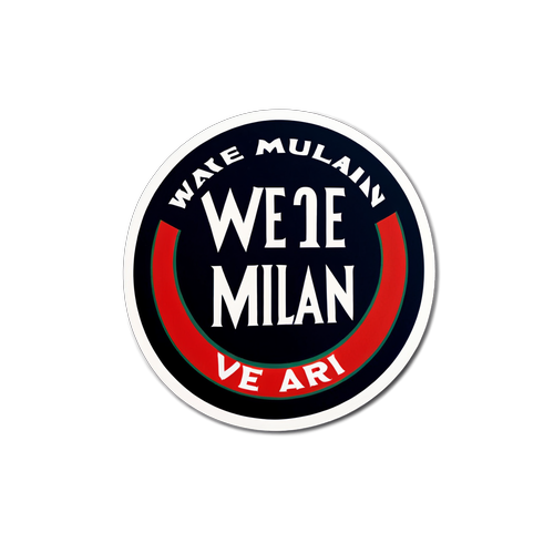 Sticker con la frase 'We Are Milan'