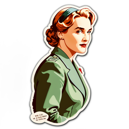 Kate Winslet som Lee Miller: Oplev den Tidsløse Elegance med Vores Vintage Sticker!