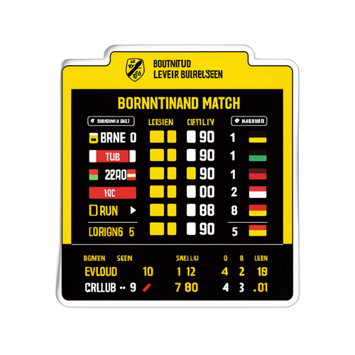 Vibrerende klistermærke til Dortmund vs. Leverkusen kamp