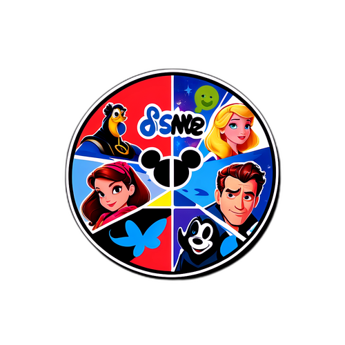 Disney+ Logotyp med Populära Filmer och Serien